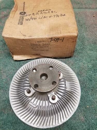 Nos Mopar Fan Clutch Chrysler Dodge Plymouth B C E Body