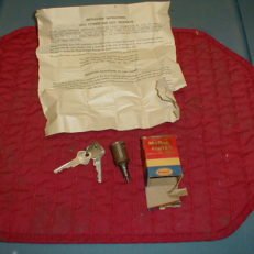 NOS Mopar 1950 Plymouth Trunk Lock Cylinder And Key Early Models