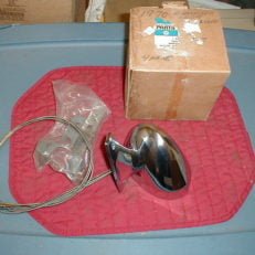 NOS Mopar Left Remote Racing O/S Door Mirror 1970 Cuda Challenger