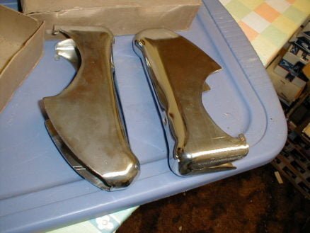 NOS Mopar 1946 1947 1948 Plymouth Front Bumper Guards