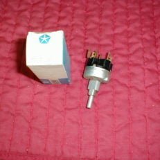 NOS Mopar Wiper Switch 1965 Plymouth Dodge Chrysler Single Speed