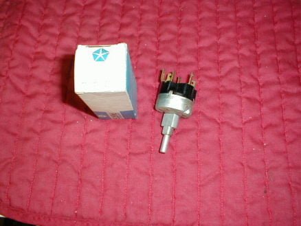 NOS Mopar Wiper Switch 1965 Plymouth Dodge Chrysler Single Speed