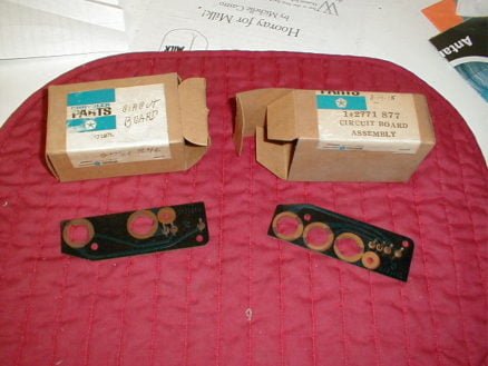 NOS Mopar Dash Circuit Board Pair 1967-8 Chrysler Newport 300 New Yorker