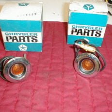 NOS Mopar Side Marker Lamps Front 1968 Dodge Polara Monaco