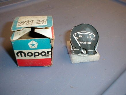 NOS Mopar Temp Gauge 1968 Thru 1970 Plymouth Dodge B Body Rallye Dash