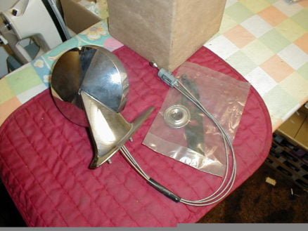 NOS Mopar Door Mirror 1969-70 C Body Convertible & 4 Door Left Remote