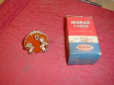 NOS Mopar Headlight Switch 1950-3 Plymouth Chrysler & Dodge Models