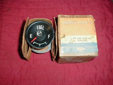 NOS Mopar Fuel Gauge 1957-8 Dodge Coronet Royal Custom Royal