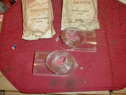 NOS Mopar Back Up Lenses 1961-3 Plymouth Dodge Chrysler Station Wagons