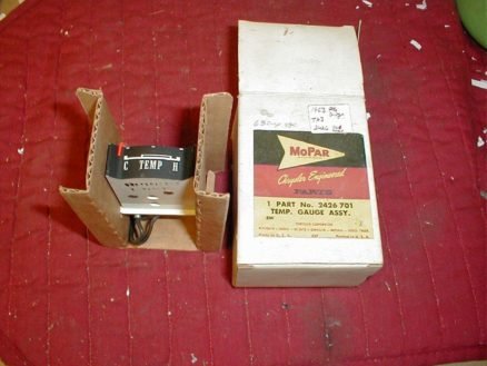 NOS Mopar Temp Gauge 1963 Dodge 880 Models