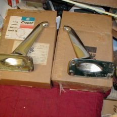 NOS Mopar Outside R/V Mirror Bases 1972-7 Dodge B Series Vans