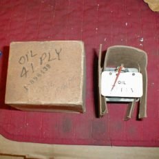 NOS Mopar Oil Gauge 1941 Plymouth Deluxe & Standard