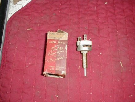 NOS Mopar Instrument Lamp Switch 1949 Plymouth Models