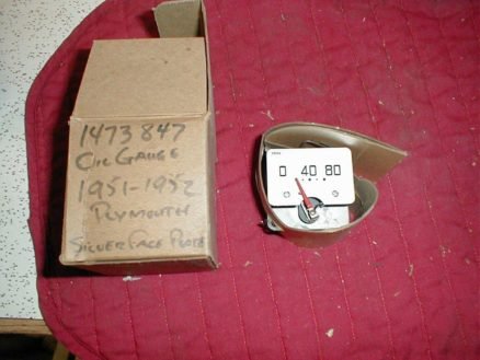 NOS Mopar Oil Gauge 1952 Plymouth Concord Cambridge Cranbrook Plaza