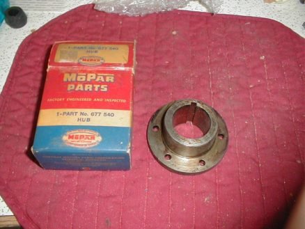 NOS Mopar Crankshaft Damper Hub 1940 Thru 1954 6 Cylinders P D DS C