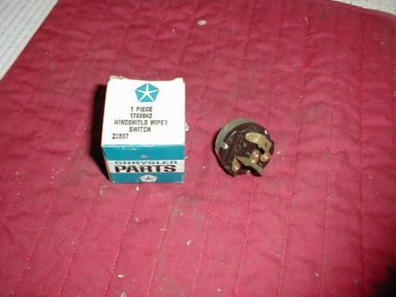 NOS Mopar Single Speed Wiper Switch 1958 Thru 1967 Dodge Truck