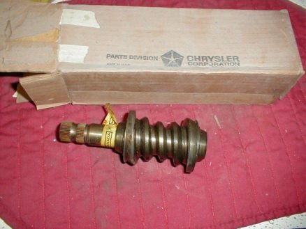 NOS Mopar Manual Steering Gear Worm Shaft 1960-3 Plymouth Dodge Chrysler DeSoto