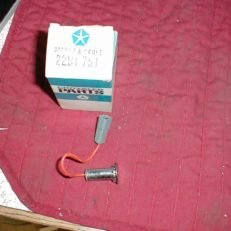 NOS Mopar Ash Receiver Lamp Cable & Socket 1961 Thru 1968 Models