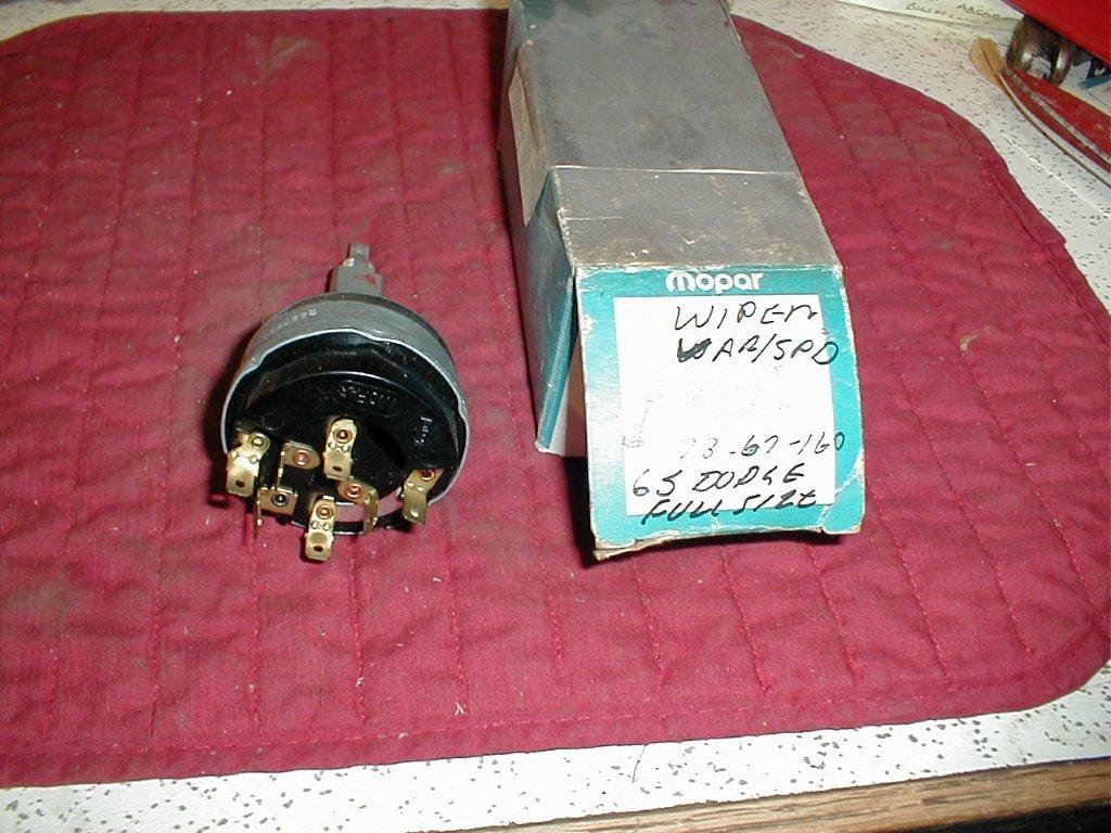 NOS Mopar Variable Speed Wiper Switch 1965 Dodge Polara & Monaco