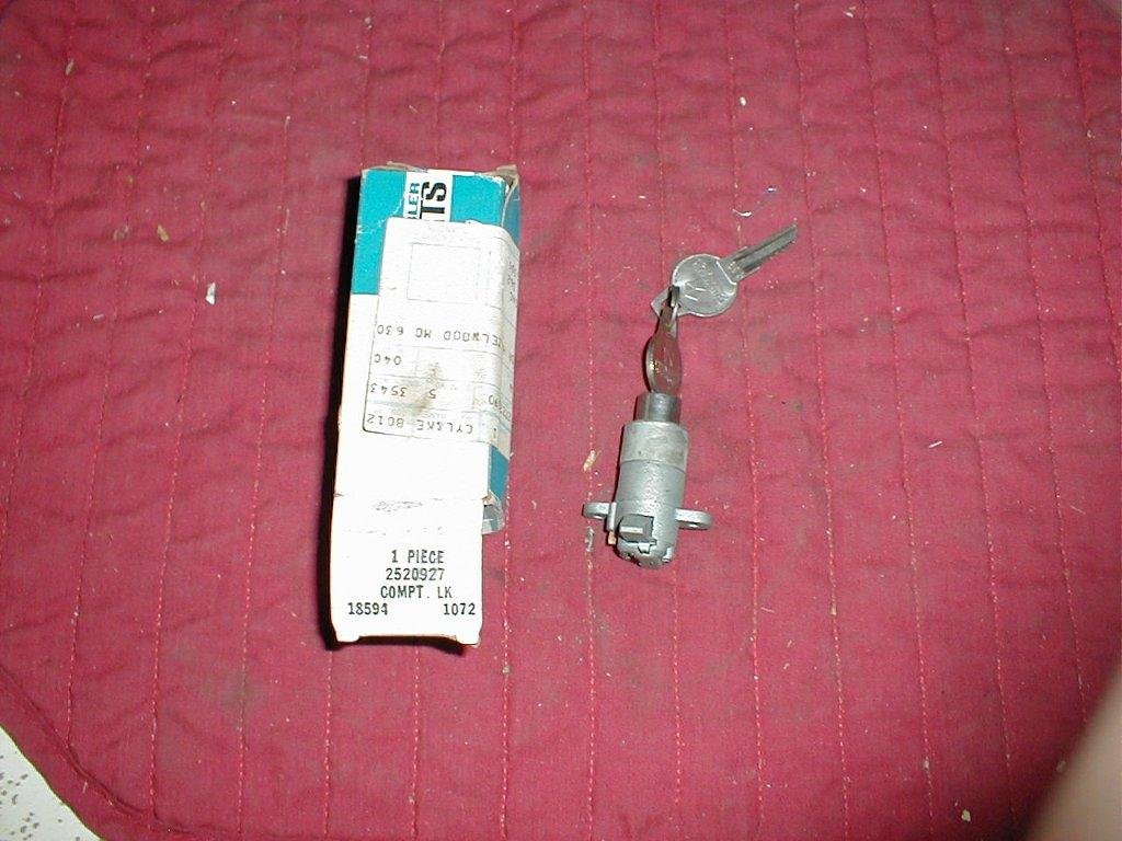 NOS Mopar Glove Box Lock 1965 Chrysler Models
