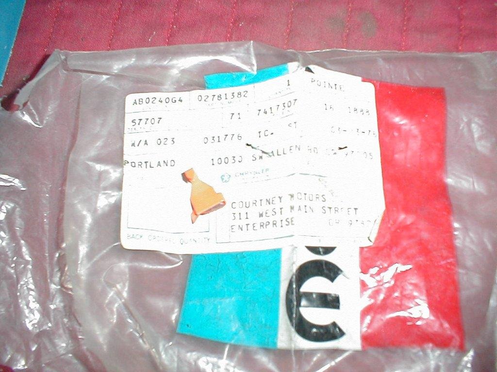 NOS Mopar Column Gear Shift Pointer 1967 Plymouth Dodge A & B Body