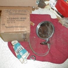 NOS Mopar Door Mirror Left Remote 1966-7 B& C Body 1967 Date Code