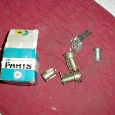NOS Mopar Ignition Door & Tail Gate Locks 1967-8 Plymouth Dodge Chrysler B & C Body Wagons