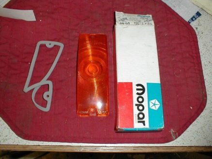 NOS Mopar Park Lens 1968-9 Dodge Truck D & W Models Amber