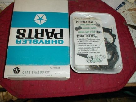 NOS Mopar Carburetor Kit 1964 To 1968 273 CI Two Barrel Carter Carb