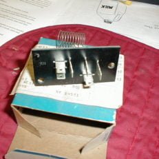 NOS Mopar Heater Blower Motor Resistor 1969-73 C Body Models W/ Upper Vent