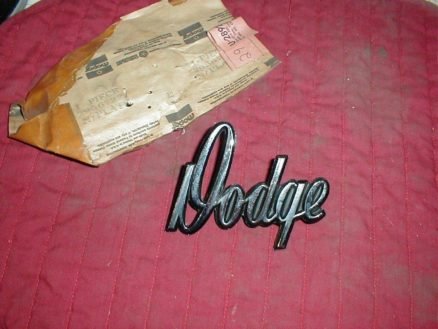 NOS Mopar Rear Door Nameplate 1970-7 Dodge B Series Van