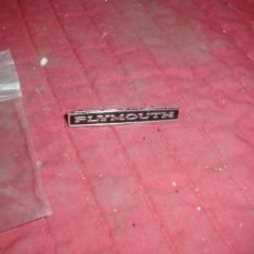 NOS Mopar Nameplate Rim Blow Steering Wheel 1970-4 Plymouth Models