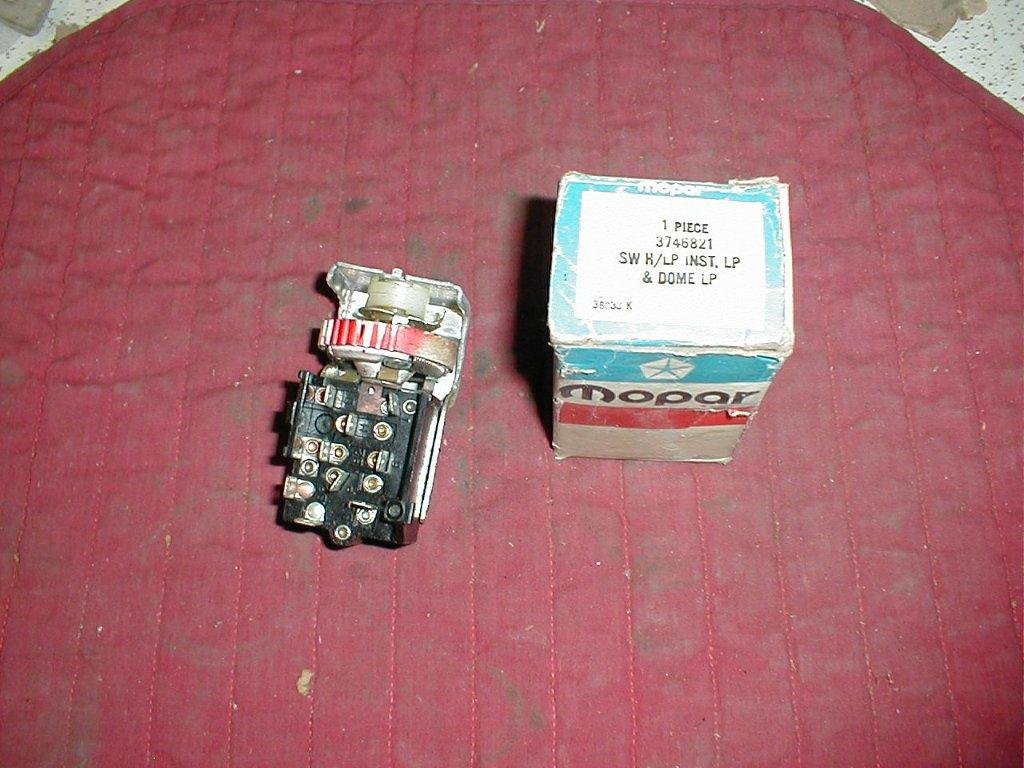 Nos Mopar Headlight Switch 1975 83 Plymouth Chrysler And Dodge Hiltop Auto Parts 2206