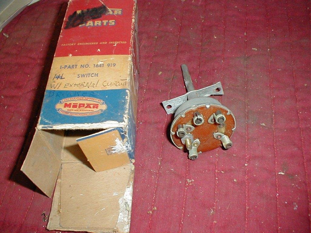 NOS Mopar Headlight Switch 1955 Dodge Royal Coronet Custom Royal Late ...