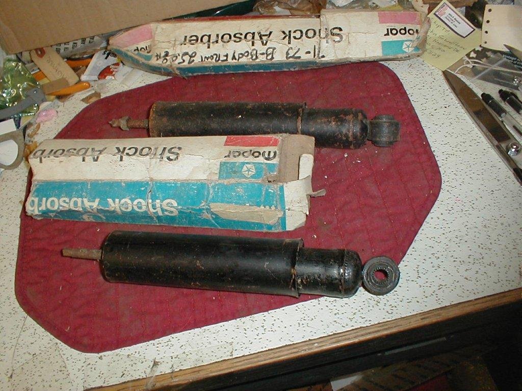 NOS Mopar Front Shock Absorber Pair 1972 B Body Models - Hiltop Auto Parts