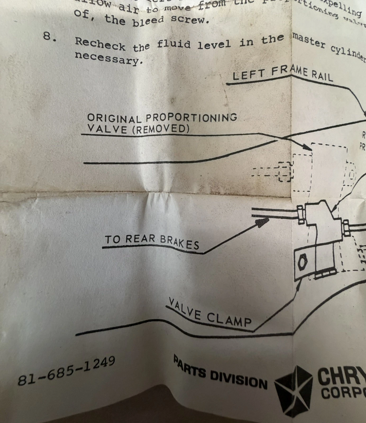 BRAKE PROPORTIONING VALVE