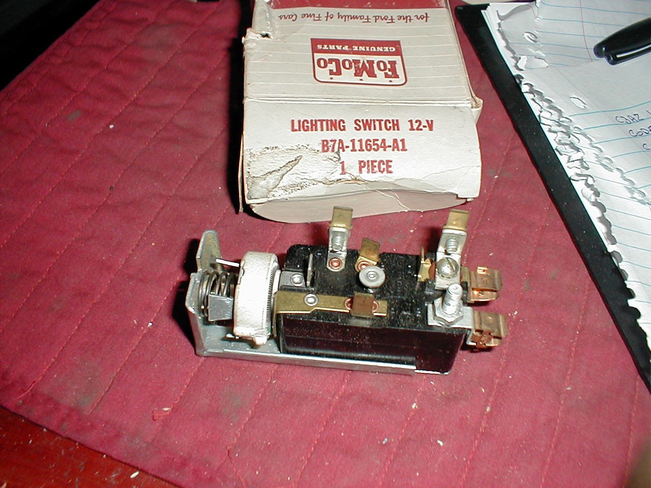 NOS Ford Headlight Switch 1956-7 Ford Thunderbird Models - Hiltop Auto ...