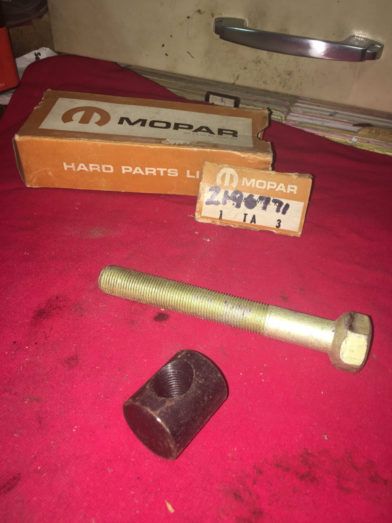 NOS Mopar Torsion Bar Bolt & Swivel Pkg 1959 DeSoto Chrysler Imperial ...