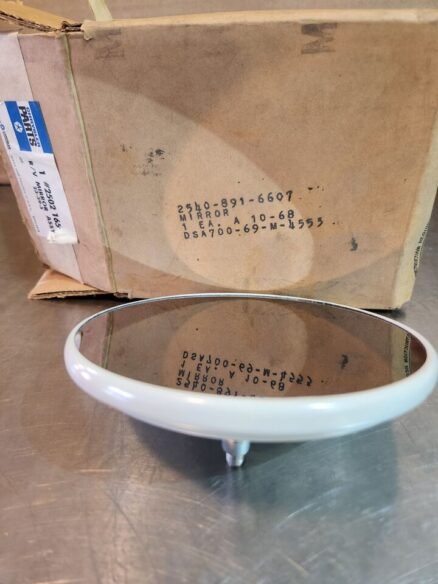 NOS Mopar Door Rear View Mirror 1961-71 Dodge Truck Round Painted - Image 2