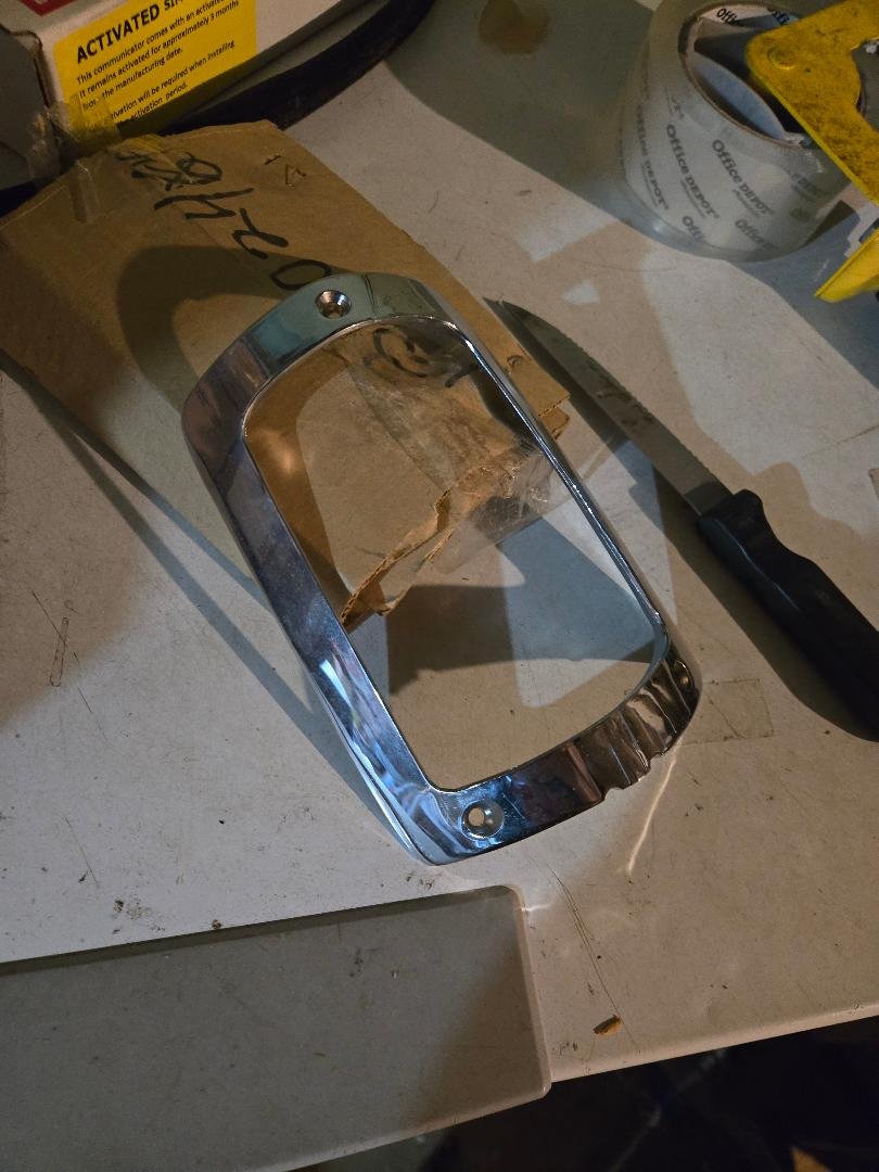 NOS Mopar Right Tail Light Bezel Many 1950-2 Chrysler Models - Image 2