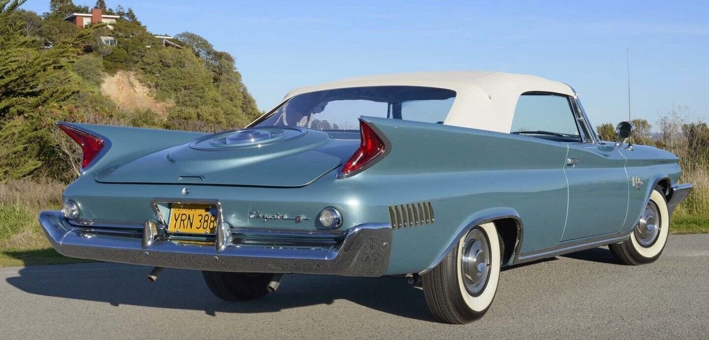 NOS Mopar Nameplate 1960 Chrysler Deck Lid Lower Panel - Image 3