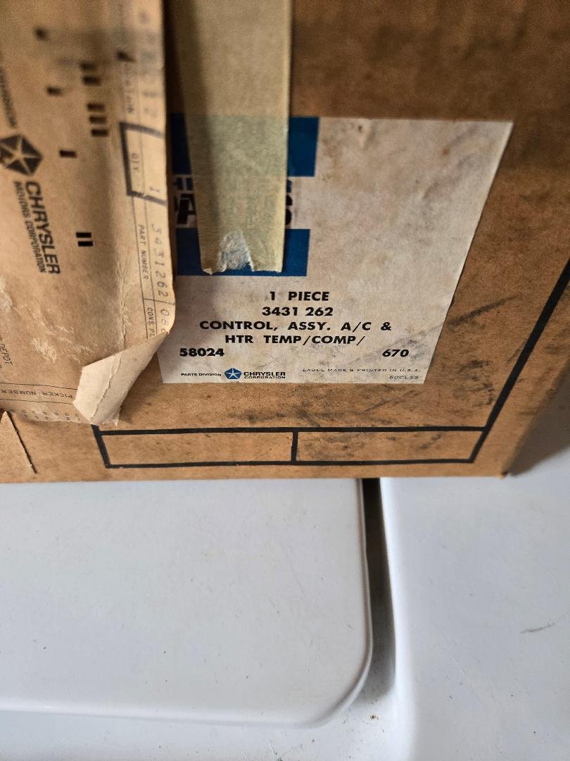 NOS Mopar A/C Heater Dash Control 1971 Dodge & Plymouth C Body Non Auto Temp Control - Image 4