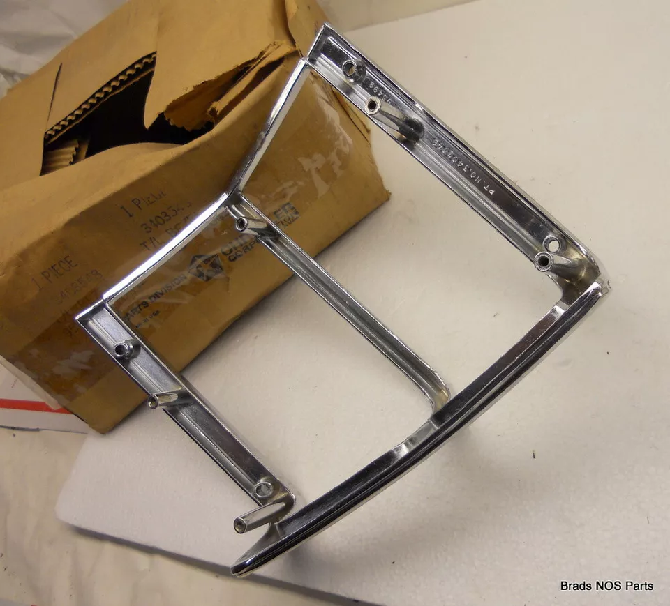NOS Mopar Right Tail Lamp Bezel 1970 Dodge Coronet Station Wagon Models - Image 2