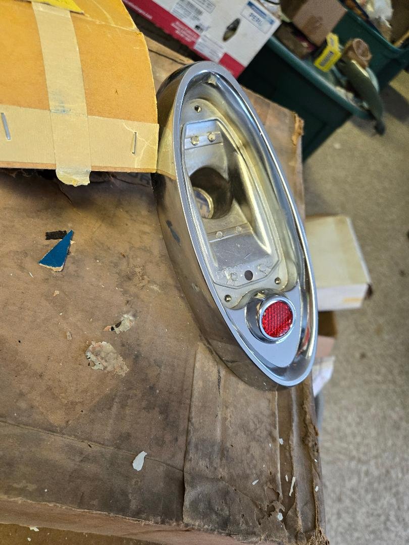 NOS Mopar Tail Light Bezel 1953 Dodge Hard Top Convertible Models With Reflector - Image 2