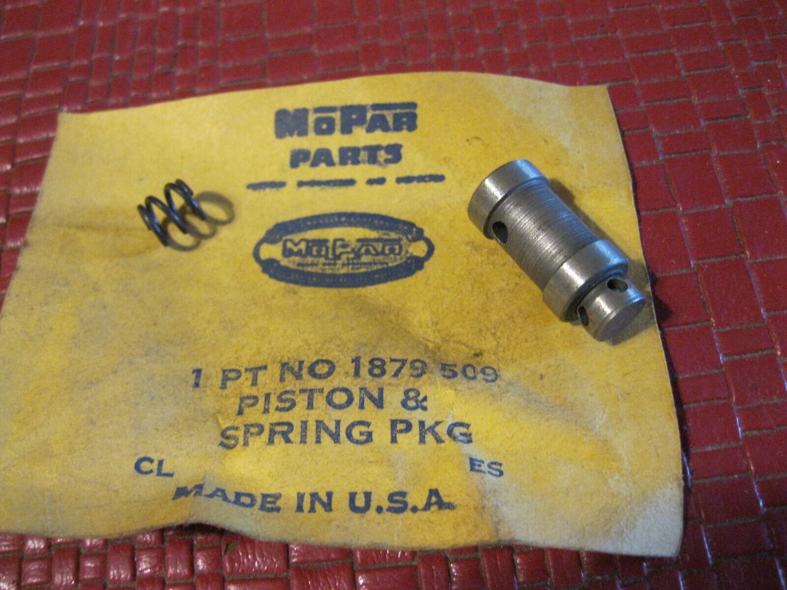 NOS Mopar Power Steering Gear Valve Piston & Spring 1957-61 Chrysler Plymouth DeSoto & Dodge Models