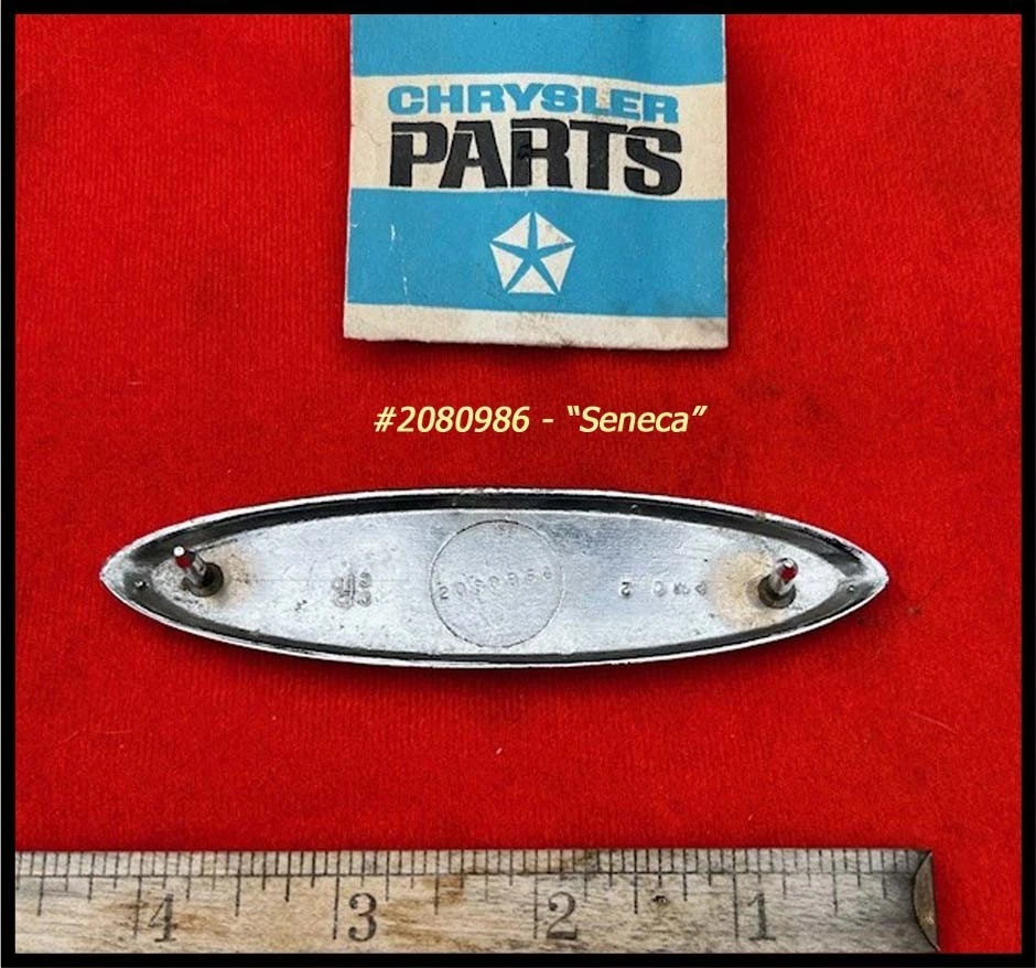 NOS Mopar Dash Nameplate 1960 Dodge Dart Seneca Models - Image 2