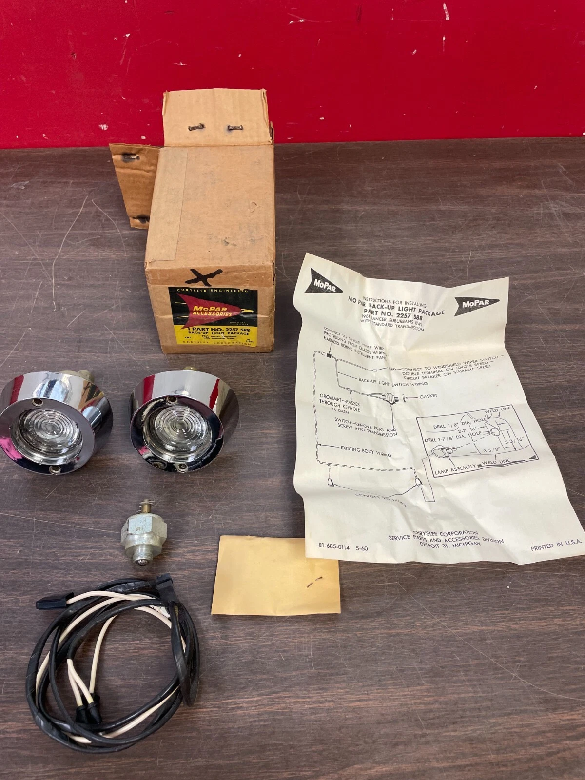 BACK UP LAMP PKG